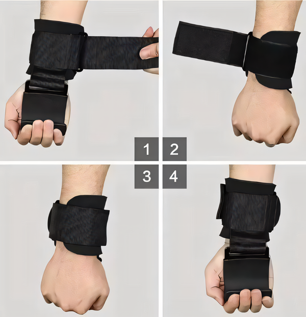 Weight Lifting Rod Hooks Wrist Support (Pair of 1)